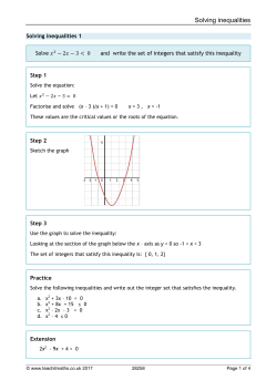 Solving inequalities