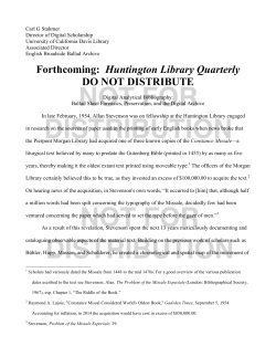 Carl G Stahmer Director of Digital Scholarship University of