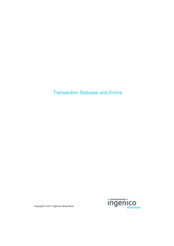 Transaction Statuses and Errors