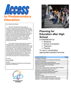 ACCESS to Postsecondary Education