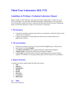 Format Lab Report
