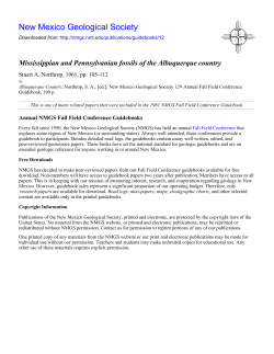 Mississippian and Pennsylvanian fossils of the Albuquerque country