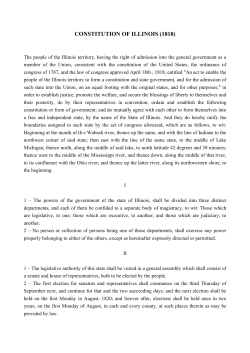 CONSTITUTION OF ILLINOIS (1818)