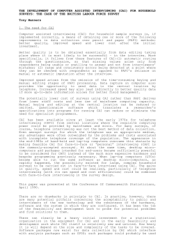 the development of computer assisted interviewing