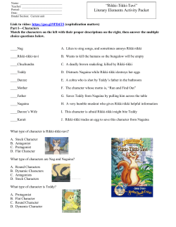 Rikki-tikki-tavi Literary Elements Packet