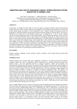 vibration analysis of nonlinear conical spring bracing