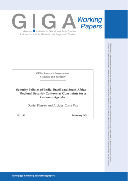 Security Policies of India, Brazil and South Africa &ndash; Regional