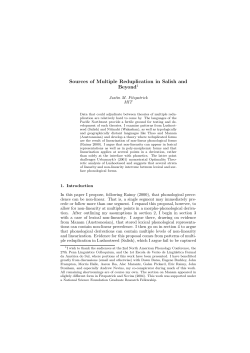 Sources of Multiple Reduplication in Salish and Beyond1