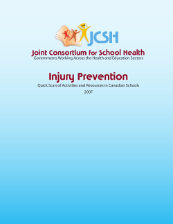 Injury Prevention - Joint Consortium for School Health