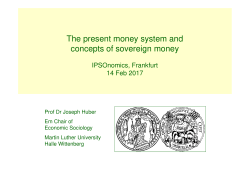 The present money system and concepts of sovereign money