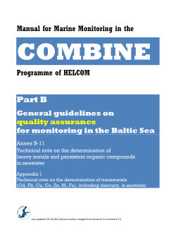 Appendix 1​ Technical note on the determination of