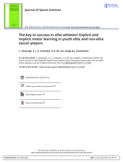 The key to success in elite athletes? Explicit and
