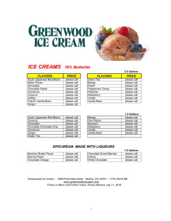 ICE CREAMS 18% Butterfat