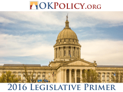 2016 Legislative Primer - Oklahoma Policy Institute