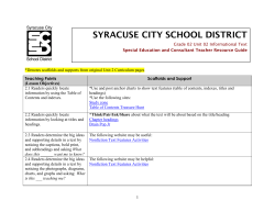 Grade 02 Unit 02 - The Syracuse City School District