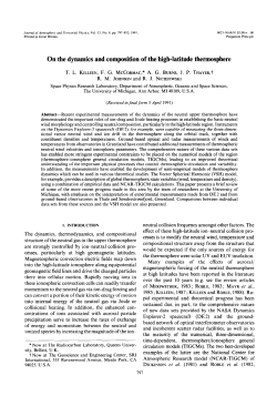 On the dynamics and composition of the high-latitude