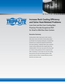 Increase Rack Cooling Efficiency and Solve Heat