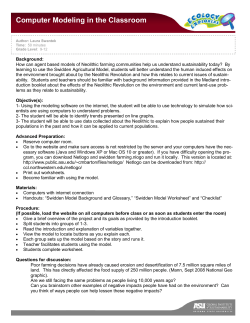 Computer Modeling in the Classroom