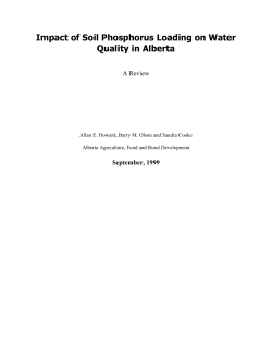 Impact of Soil Phosphorus Loading on Water