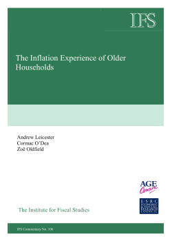 Inflation experience of older households