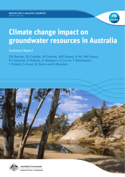 Climate change impact on groundwater resources in Australia