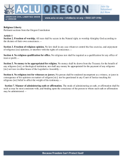 Oregon Constitution, Article I, sections 2-7