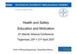 Health and Safety Education and Motivation