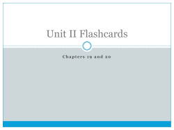Unit I Flashcards