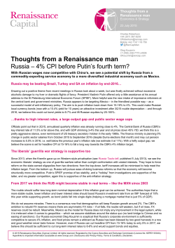 Thoughts from a Renaissance man - Renaissance Capital Research