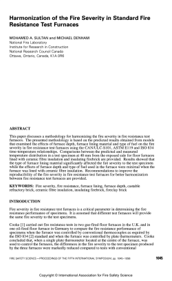 Harmonization of the Fire Severity in Standard Fire
