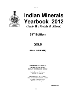 Gold - Indian Bureau of Mines
