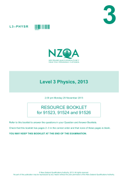 Level 3 resource booklet