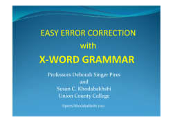 Easy Error Correction with X-Word Grammar