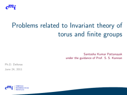 Problems related to Invariant theory of torus and finite groups