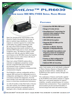 PlantLincTM PLR6030 - Data