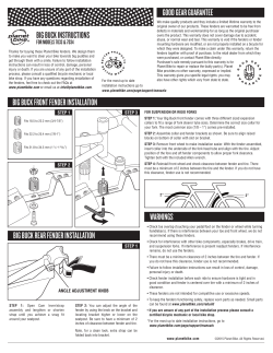 BIG BUCK INSTRUCTIONS BIG BUCK REAR