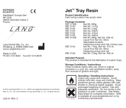 Jet™ Tray - Lang Dental