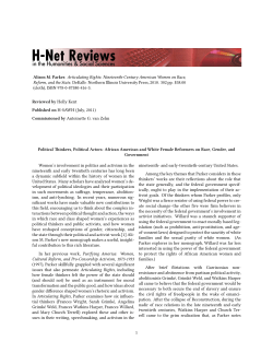 Political Thinkers, Political Actors: African American and - H-Net