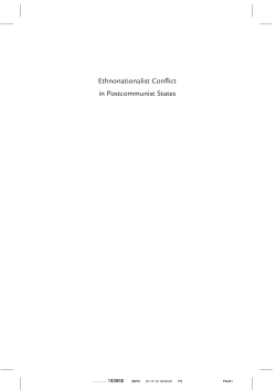 Ethnonationalist Conflict in Postcommunist States