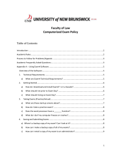 Computerized Exam Policy