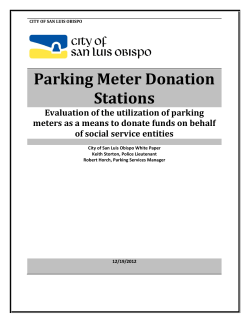 Parking Meter Donation Stations