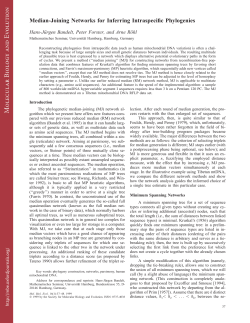 Median-Joining Networks for Inferring Intraspecific Phylogenies