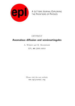 Anomalous diffusion and semimartingales