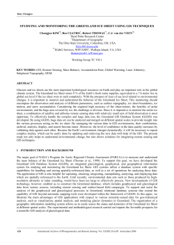 studying and monitoring the greenland ice sheet using gis