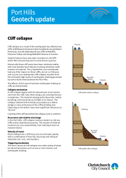Port Hills Geotech update