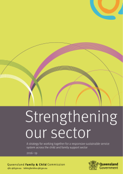 A strategy for working together for a responsive sustainable service