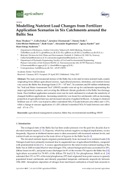 Modelling Nutrient Load Changes from Fertilizer Application