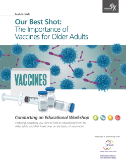 Our Best Shot: The Importance of Vaccines for Older Adults