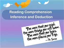 Inference and Deduction Presentation