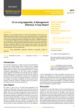 15 cm Long Appendix, A Management Dilemma: A Case Report